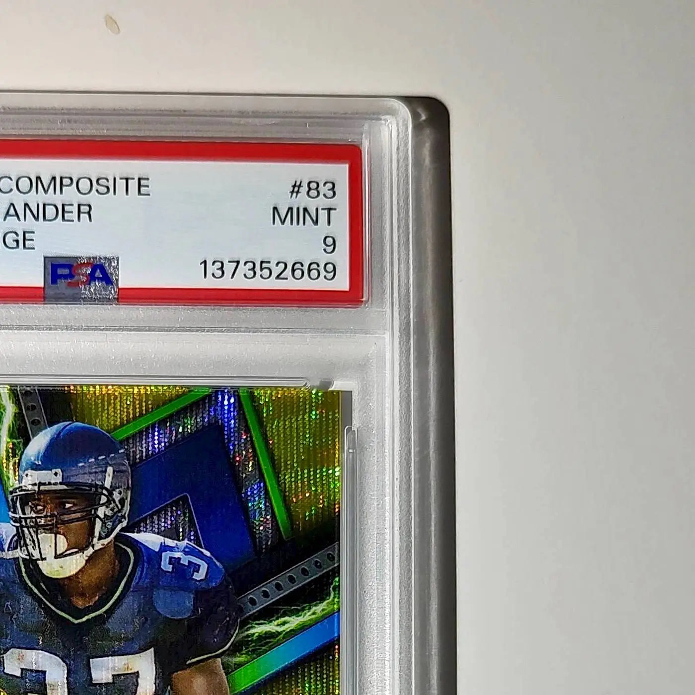 Shaun Alexander 2023 Topps Resurgence 071/200 #83 Yellow Surge PSA 9 Mint