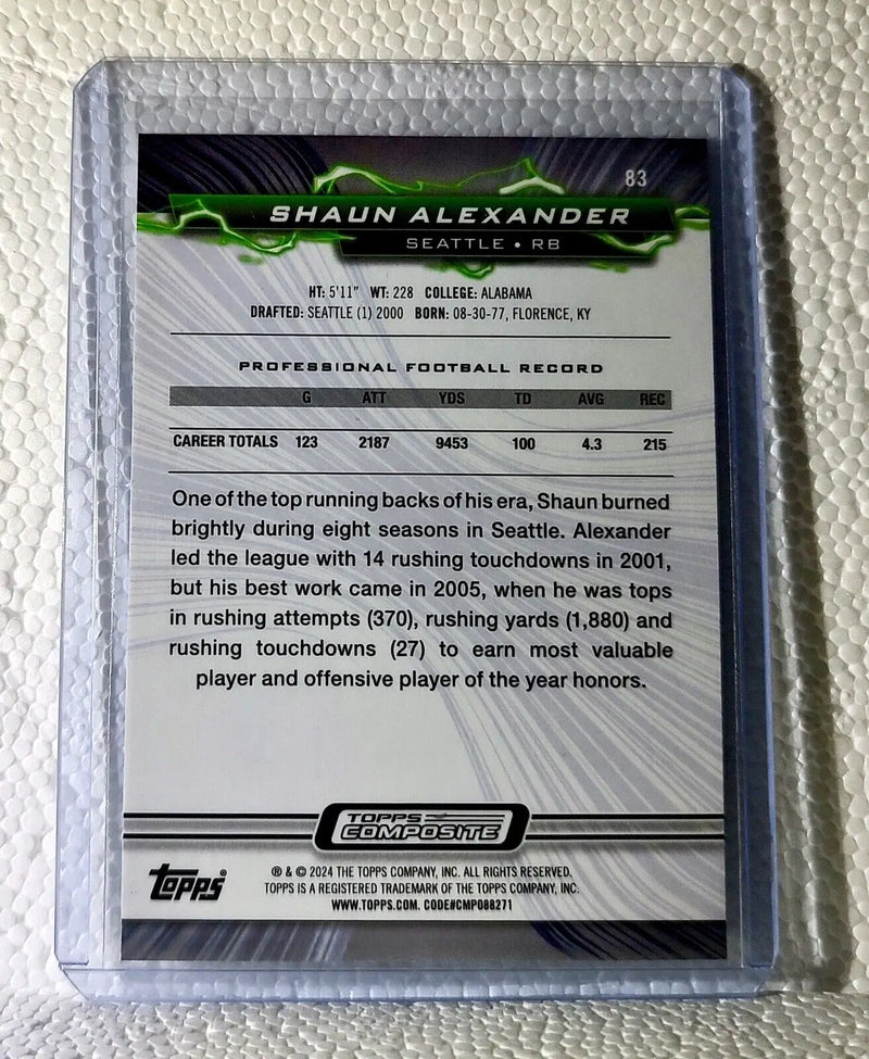 Shaun Alexander 2023 Topps Resurgence NFL #83 Football Card Seattle Seahawks