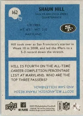 Shaun Hill - 2009 Philadelphia - #162 - Football - Football Card Single