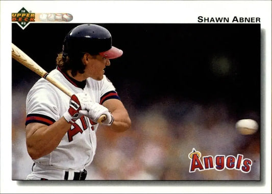 Shawn Abner 1992 Upper Deck MLB #502 Baseball Card California Angels - Baseball Card Single
