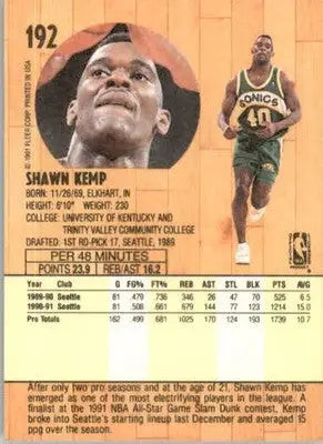 Shawn Kemp - 1991-92 Fleer - #192 - Basketball - Basketball Card Single