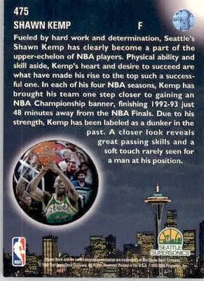 Shawn Kemp - 1993-94 Upper Deck - #475 - Skylights Basketball - Basketball Card Single