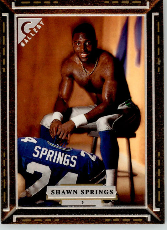 Shawn Springs - 1997 Topps Gallery - #3 - RC Football - Football Card Single