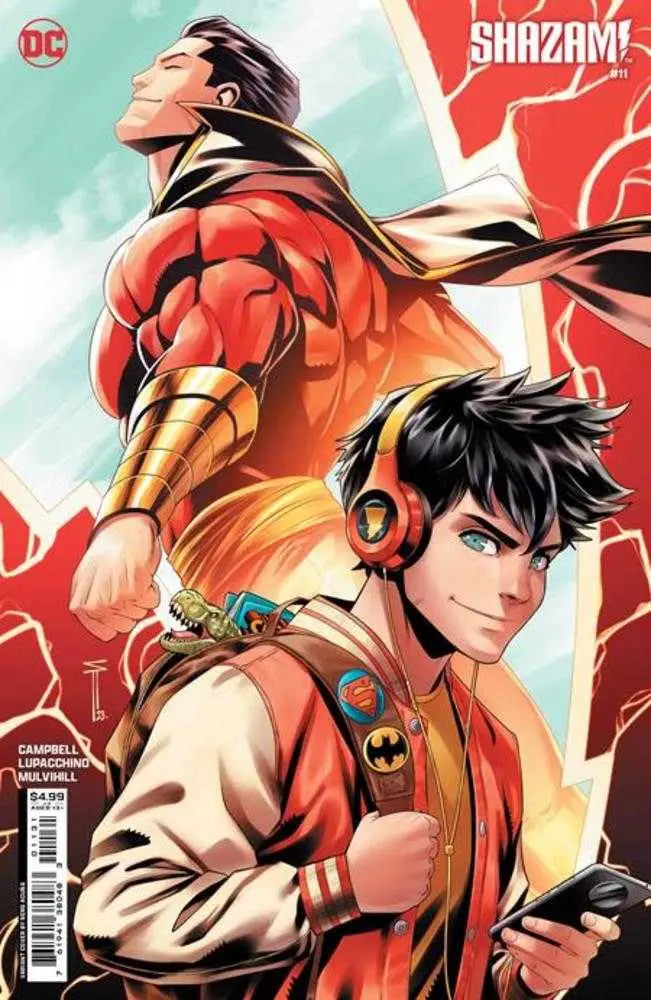 Shazam #11 Cover C Serg Acuna Card Stock Variant showcasing superhero and civilian forms
