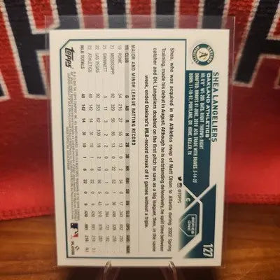 SHEA LANGELIERS 2023 Topps Series 1 #127 A’S ATHLETICS - Baseball Card Single