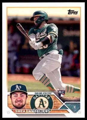 Shea Langeliers Rookie 2023 Topps #127 Oakland Athletics - Baseball Card Single