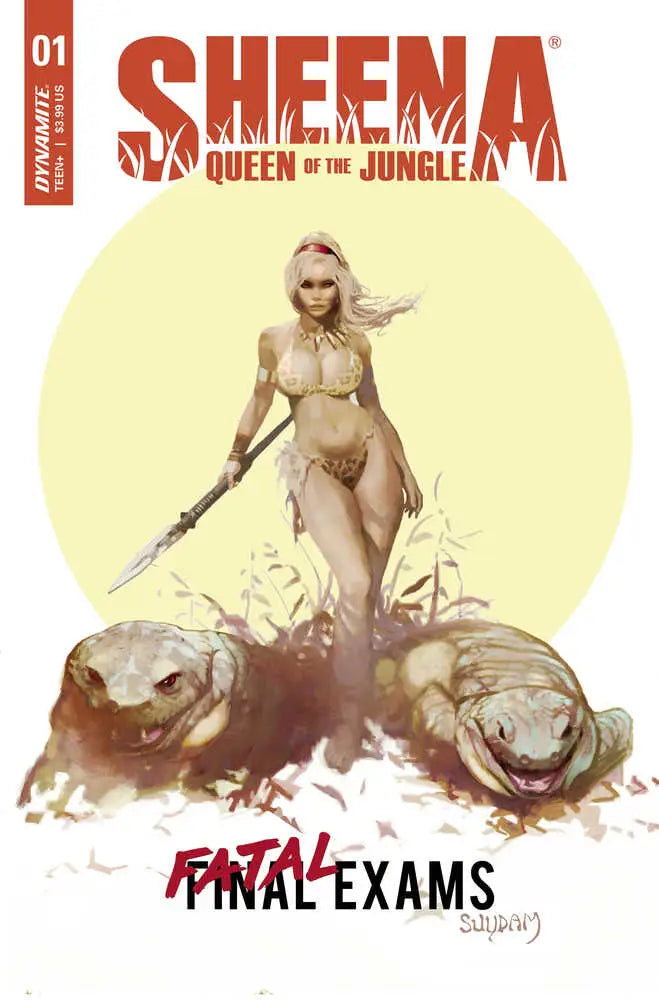 Sheena: Queen of the Jungle #01 comic cover with claws-out battle scene over defeated foes