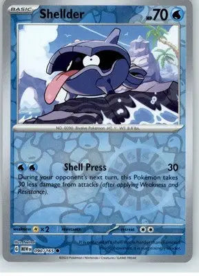 Shellder - SV: Scarlet & Violet 151 - Reverse Holo NM - #090/165 - Pokémon Card Single