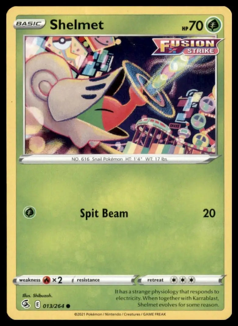 Shelmet 013/264 Swsh08: Fusion Strike Regular Pokemon - Pokémon Card Single