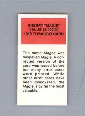 Sherry Magee - 1987 Hygrade All-Time Greats - #NNO - Famous-Reprints-T206 - Baseball Card Single
