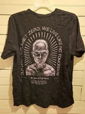 Shinedown T-Shirt Mens Black Planet Zero Tour Graphic Band Tee Short Sleeve - Apparel