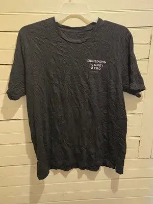 Shinedown T-Shirt Mens Black Planet Zero Tour Graphic Band Tee Short Sleeve - Apparel