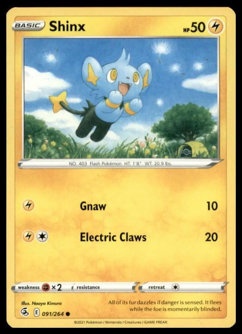 Shinx 091/264 Swsh08: Fusion Strike Regular Pokemon - Pokémon Card Single