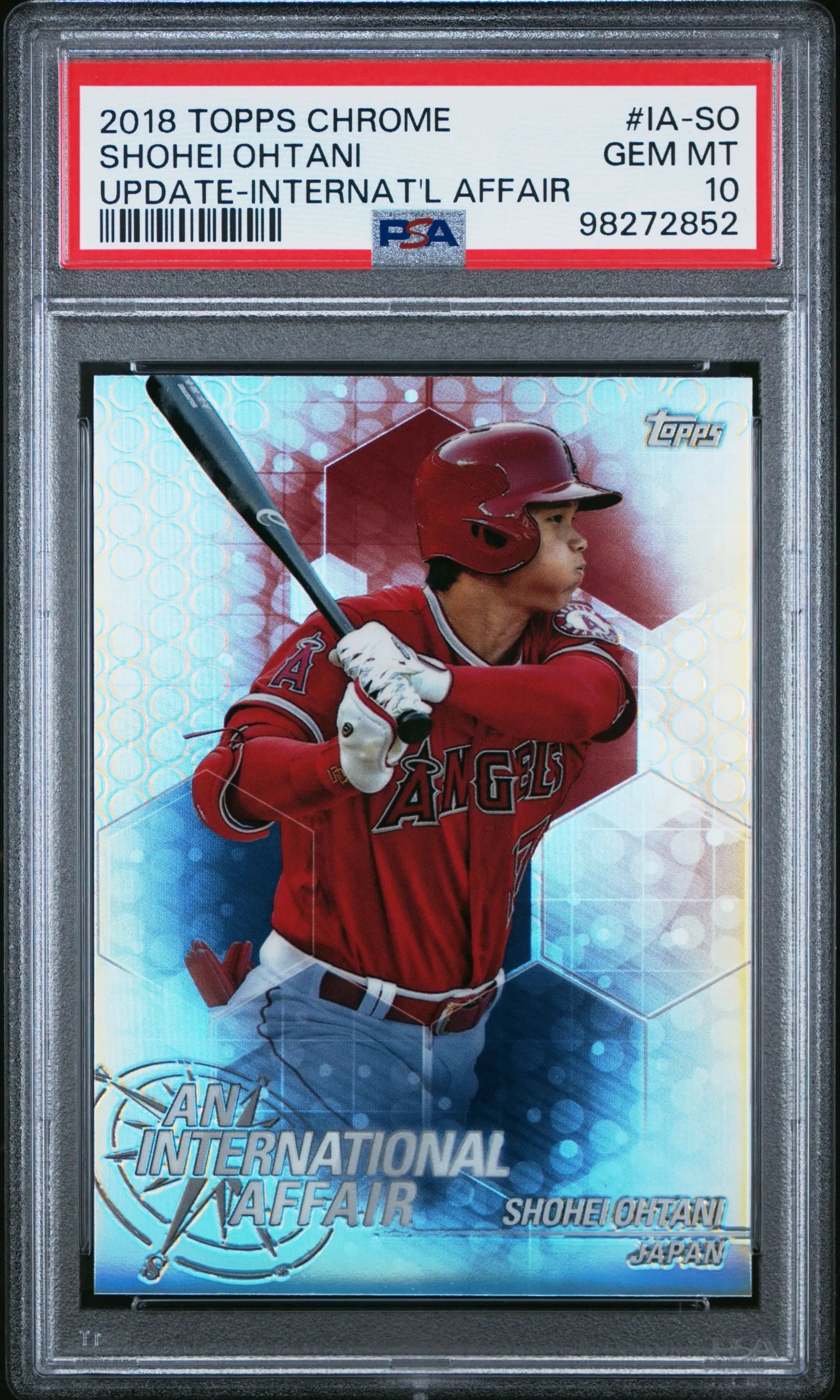 Shohei Ohtani 2018 Topps Chrome Update International Affair PSA 10 Gem Mint 2852 - Singles