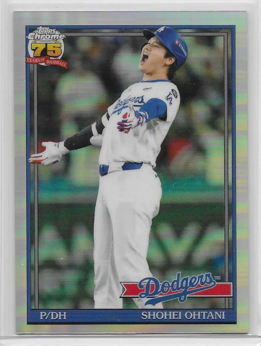 Shohei Ohtani REFRACTOR 75th Anniversary 2026 Topps Chrome Dodgers (1432) - Baseball Card Single