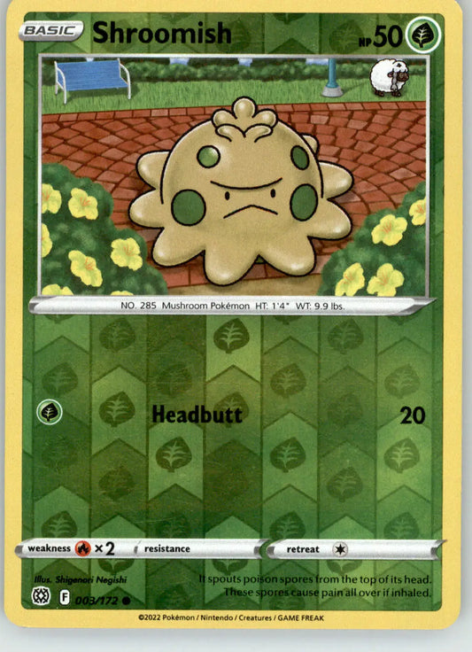 Shroomish - Brilliant Stars - 003/172 - Reverse Holo LP Pokemon - Pokémon Card Single