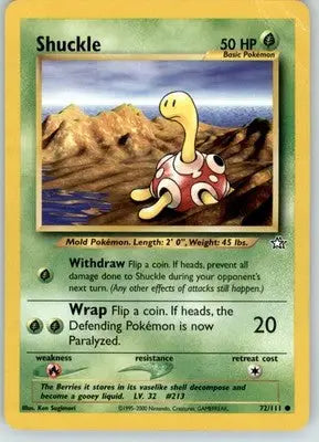 Shuckle - Neo Genesis - HP - 072/111 - Pokémon Card Single