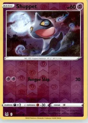 Shuppet - SWSH11: Lost Origin - Reverse Holo LP - #072/196 - Pokémon Card Single