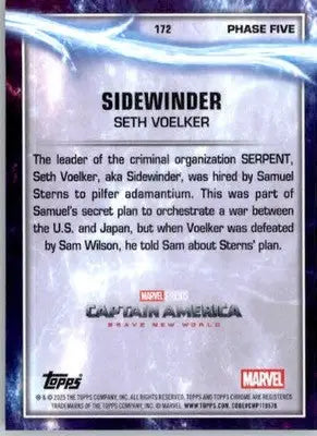 Sidewinder - 2025 Topps Chrome Marvel Studios - #172 - Non_sport - Marvel Card Single