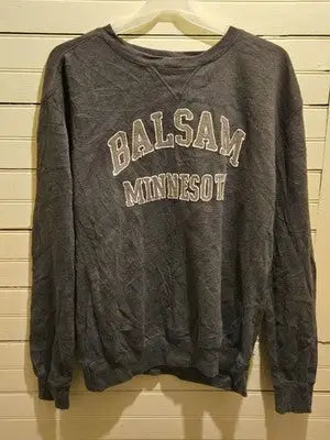 Signature Crewneck Sweatshirt Mens XL Balsam Minnesota Fleece Gray Washed Cozy - Apparel