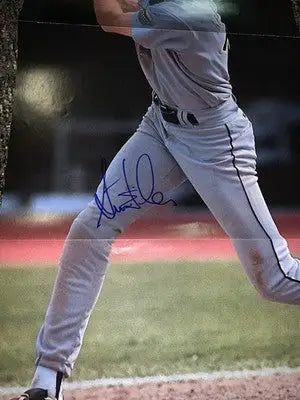 Signed 1994 STEVE FINLEY Houston Astros Autographed 11x24 Folded POSTER Auto JSA - Sports Memorabilia
