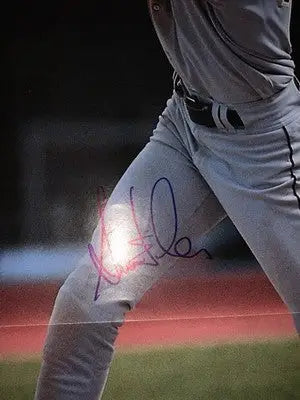 Signed 1994 STEVE FINLEY Houston Astros Autographed 11x24 Folded POSTER Auto JSA - Sports Memorabilia