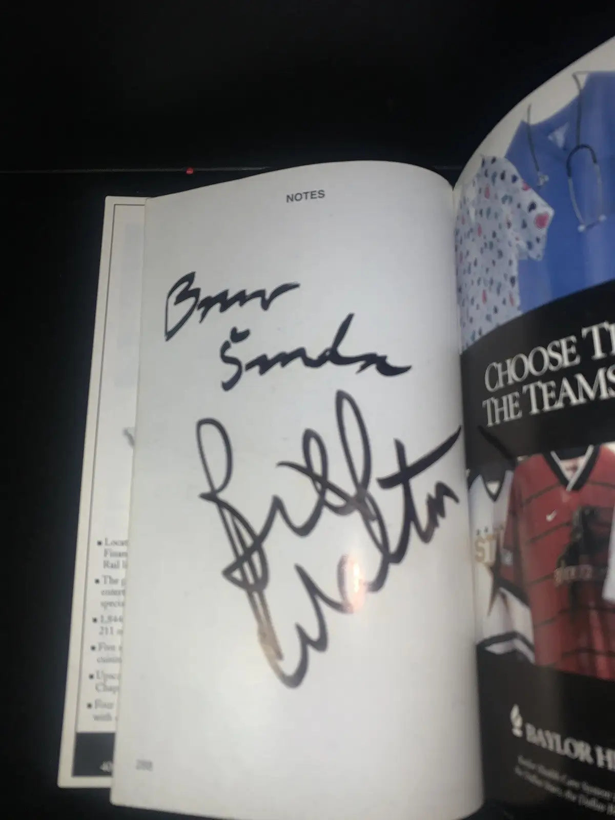 Autographed book page from 1998 Dallas Mavericks Media Guide by Dirk Nowitzki and Steve Nash