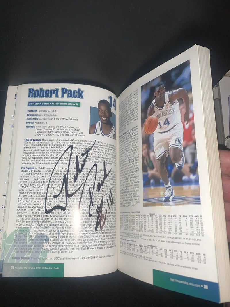 Autographed Dallas Mavericks Media Guide featuring Dirk Nowitzki and Steve Nash