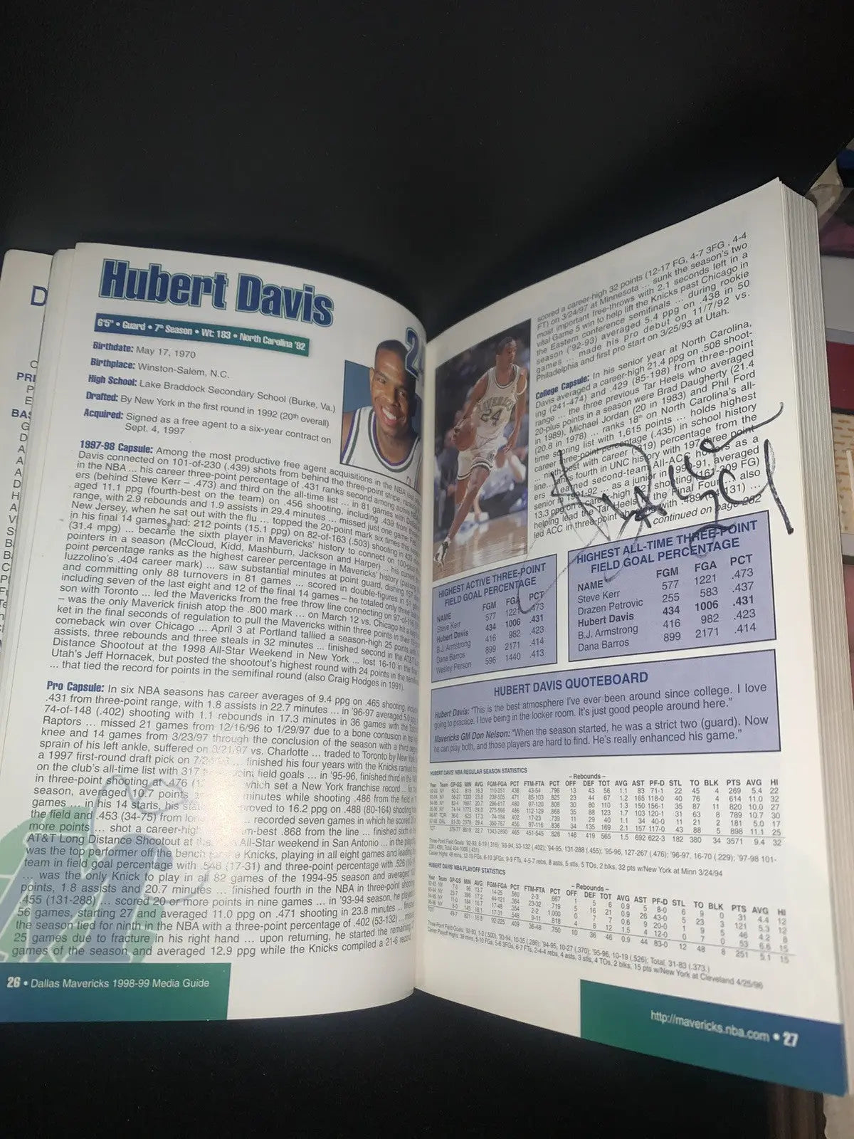 Autographed Dallas Mavericks Media Guide featuring Dirk Nowitzki and Steve Nash