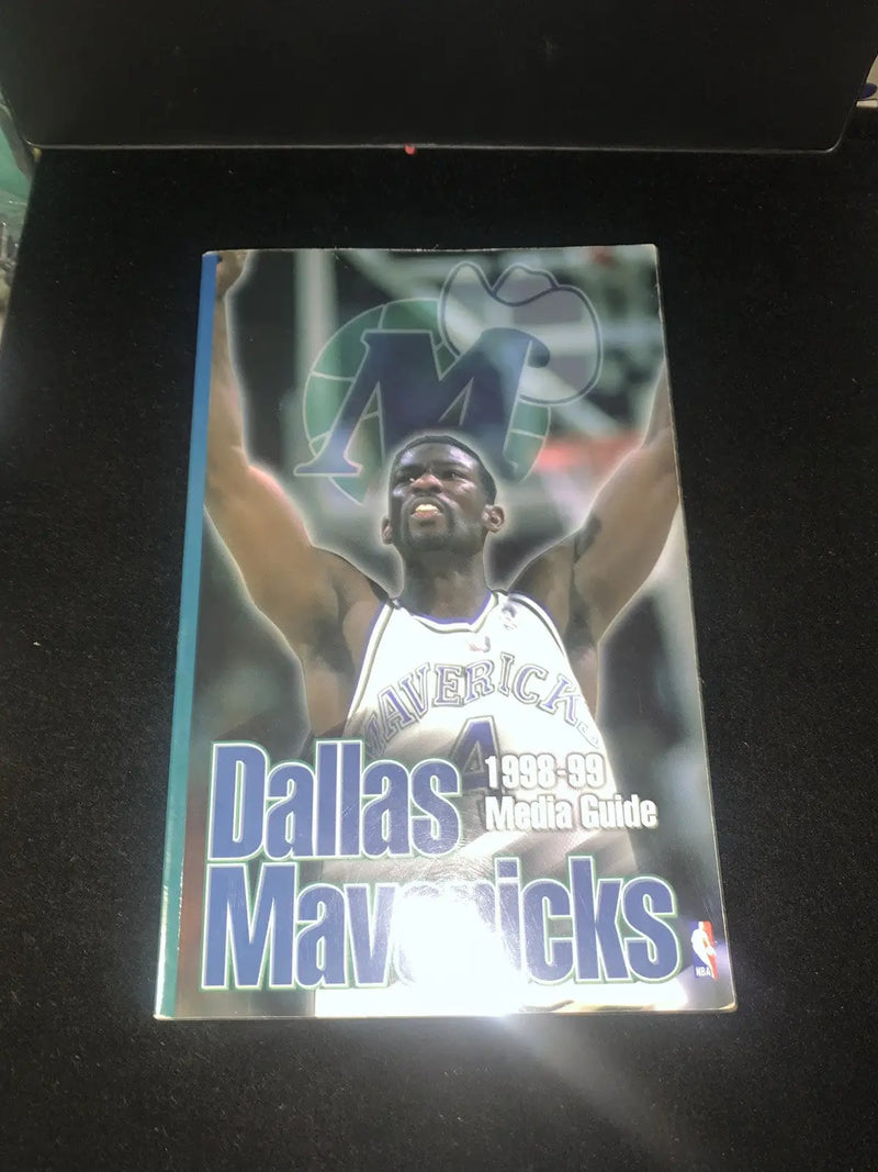 Signed 1998 Dallas Mavericks Media Guide featuring Dirk Nowitzki and Steve Nash AUTO