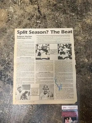 Signed Aug 23 1982 Steve Sax & Reggie Jackson DUAL Auto JSA Sporting News Cover - Sports Memorabilia