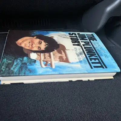 SIGNED Jim Plunkett Story hardcover biography showcasing Jim Plunkett’s inspiring plunkett story