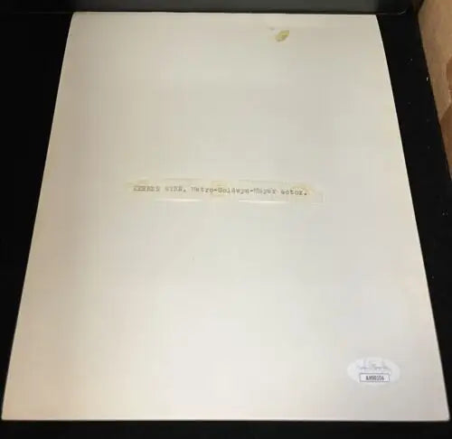 White sheet with text on Signed KEENAN WYNN Vintage 8x10 Photo Auto JSA