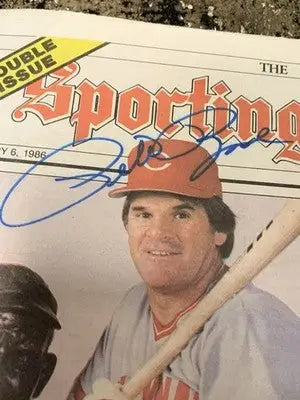 Signed Pete Rose Man of The Year Sporting News January 6 1986 AUTO JSA - Sports Memorabilia