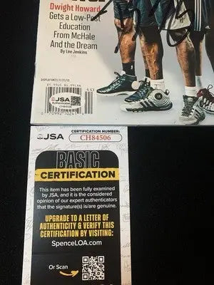 SIGNED Sports Illustrated 10/28/2013 Dwight Howard Kevin McHale Rockets JSA Auto - Sports Memorabilia