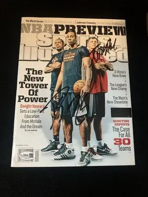 SIGNED Sports Illustrated 10/28/2013 Dwight Howard Kevin McHale Rockets JSA Auto - Sports Memorabilia