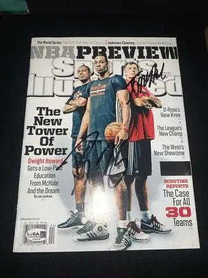 SIGNED Sports Illustrated 10/28/2013 Dwight Howard Kevin McHale Rockets JSA Auto - Sports Memorabilia