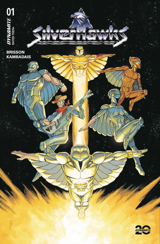 Silverhawks comic book cover featuring Mon*star and Bionically Enhanced Law in Cover E Shalvey