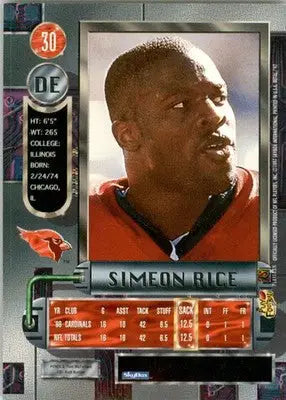 Simeon Rice - 1997 Metal Universe - #30 - Football - Football Card Single