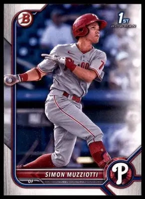 Simon Muzziotti 2022 Bowman Prospects #BP-40 Philadelphia Phillies - Baseball Card Single