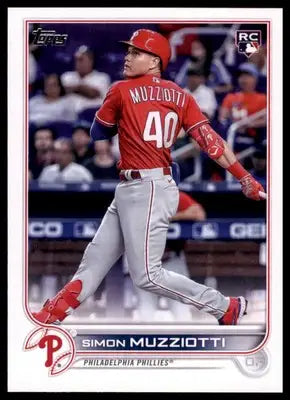 Simon Muzziotti Rookie 2022 Topps Update #US19 Philadelphia Phillies - Baseball Card Single