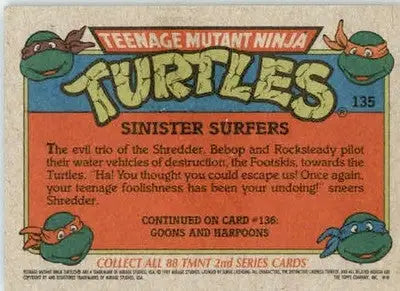 Sinister Surfers - 1989 Topps Teenage Mutant Ninja Turtles - #135 - Non_sport - Non-Sports Card Single