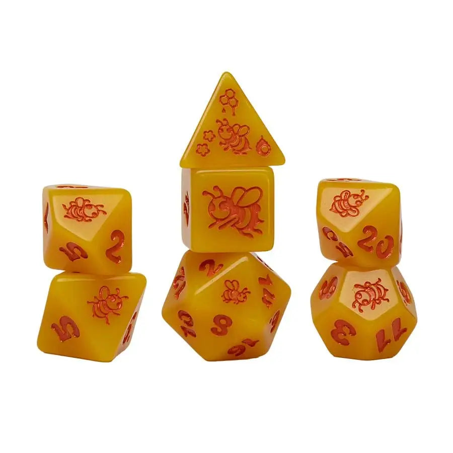 Sirius Dice Polyhedral 7-Die Set: Animal Dice - Golden Buzz - Other