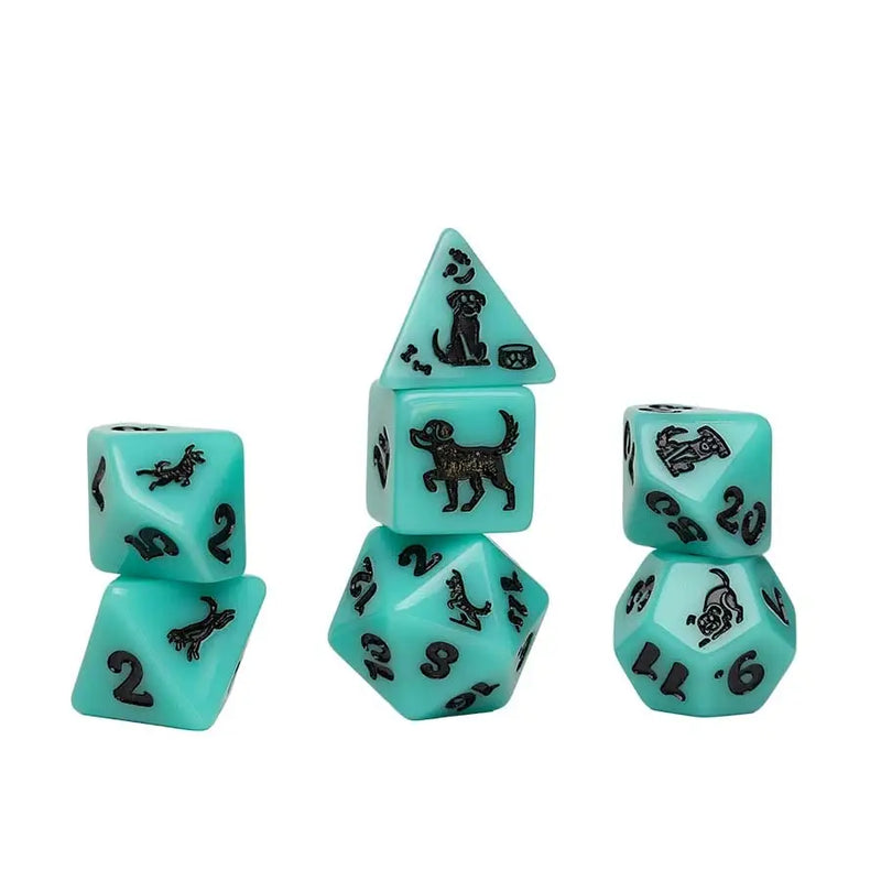 Sirius Dice Polyhedral 7-Die Set: Animal Dice - Seaform Shepherd - Action Figure & Toy