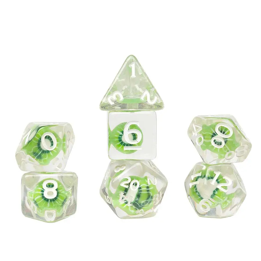 Sirius Dice Polyhedral 7-Die Set: Fruit Slice - Kiwi - Other