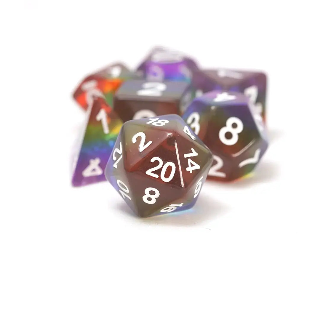 Sirius Dice - Rainbow LGBT Pride 7-Piece Polyhedral RPG Dice Set - Other