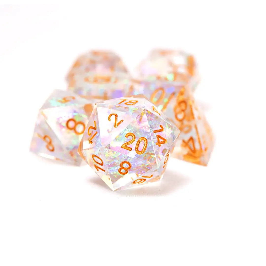 Sirius Dice - Sharp Crystal Fairy 7-Piece Polyhedral RPG Dice Set - Other