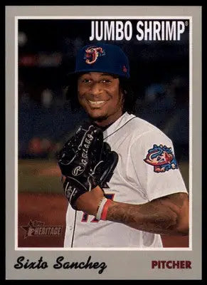 Sixto Sanchez 2019 Topps Heritage Minor League #76 Jacksonville Jumbo Shrimp - Baseball Card Single