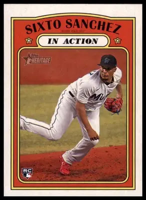 Sixto Sanchez 2021 Topps Heritage #16 Miami Marlins - Baseball Card Single