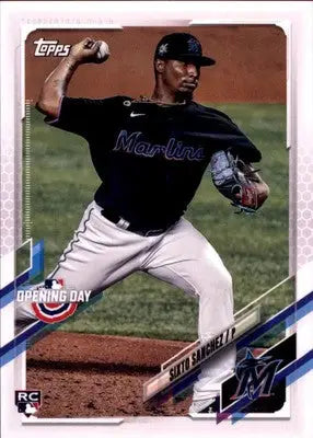 Sixto Sanchez Rookie 2021 Topps Opening Day #24 Miami Marlins - Baseball Card Single